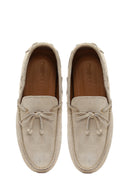 Men's Beige Suede Leather Loafer | Derimod