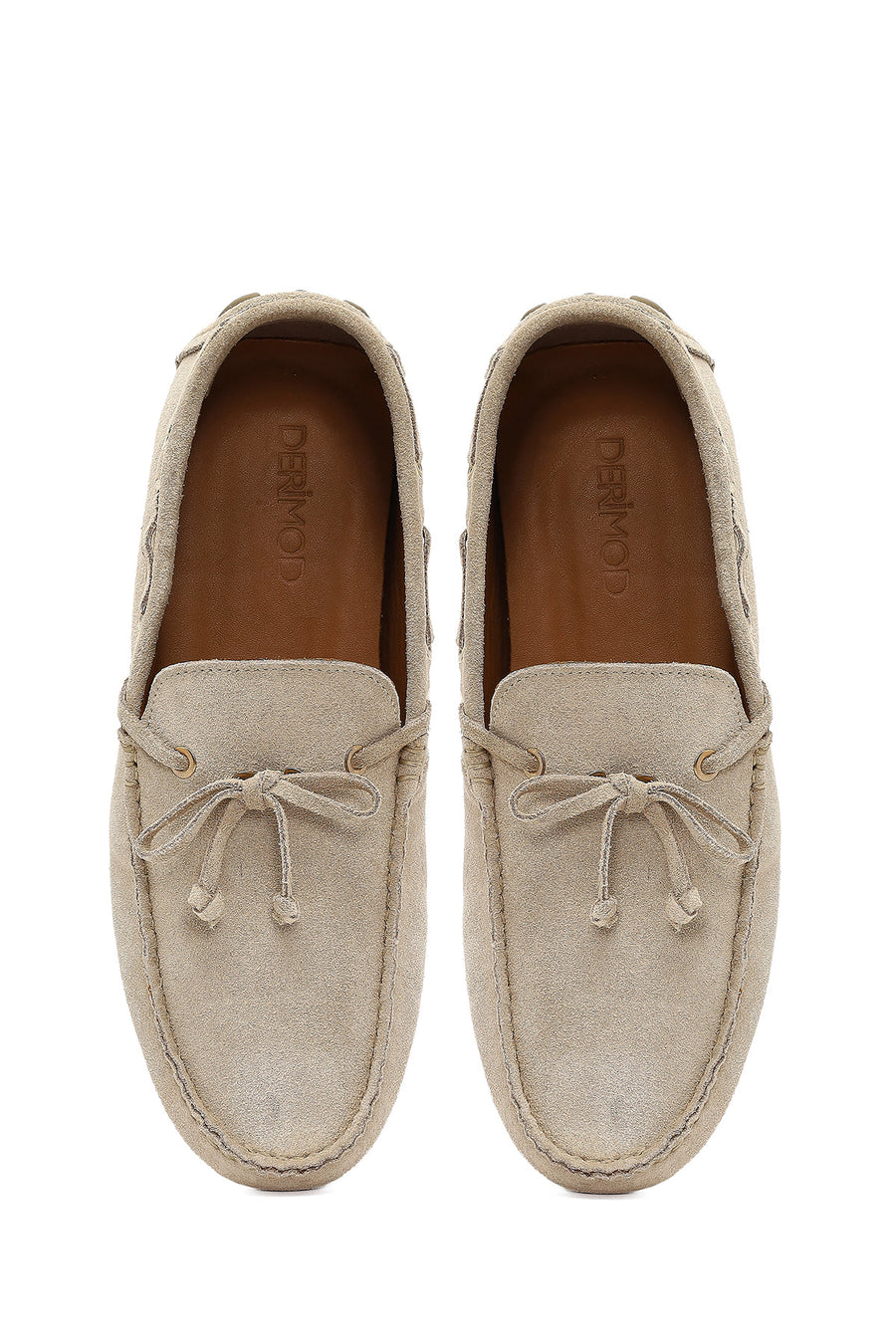 Men's Beige Suede Leather Loafer