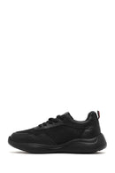 Erkek Siyah Bağcıklı Kalın Tabanlı Deri Casual Sneaker | Derimod
