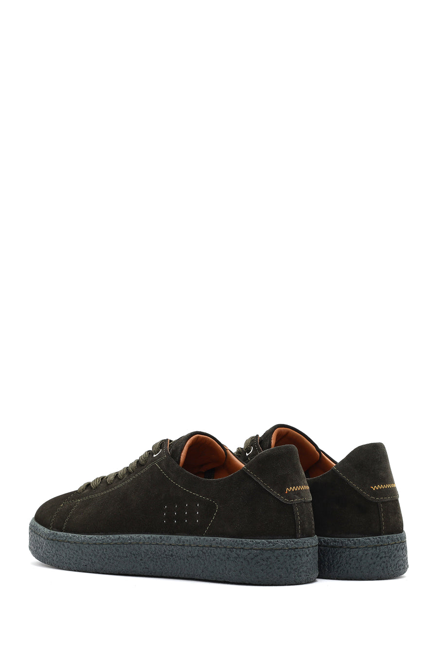 Erkek Haki Bağcıklı Süet Deri Sneaker