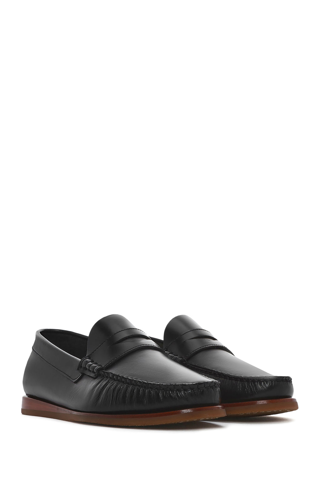 Erkek Siyah Deri Casual Loafer