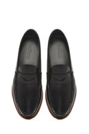 Erkek Siyah Deri Casual Loafer | Derimod