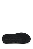 Erkek Siyah Bağcıklı Kalın Tabanlı Deri Sneaker | Derimod