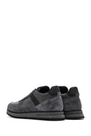 Erkek Gri Bağcıklı Deri Casual Sneaker | Derimod