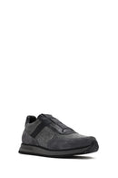 Erkek Gri Bağcıklı Deri Casual Sneaker | Derimod