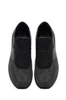 Erkek Gri Bağcıklı Deri Casual Sneaker | Derimod