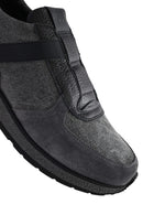 Erkek Gri Bağcıklı Deri Casual Sneaker | Derimod