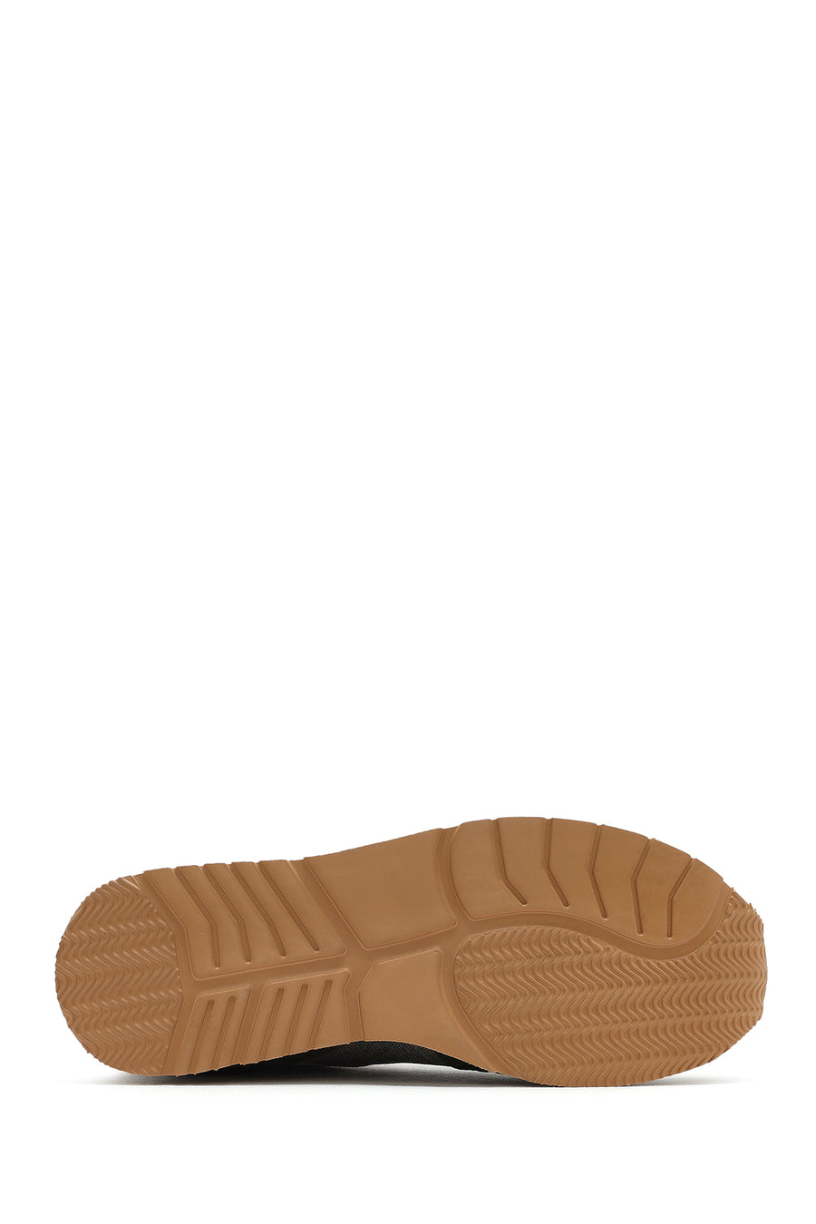 Erkek Haki Bağcıklı Deri Casual Sneaker