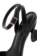 Women's Black Ankle Buckle Thick Heel Sandals | Derimod