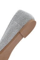 Women's Silver Glitter Ballerina | Derimod