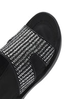 Women's Black Straw Slippers | Derimod