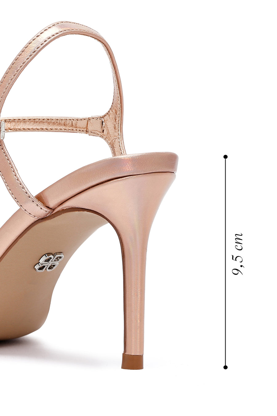 Women's Pink Ankle Buckle Stoned Thin Heel Sandals