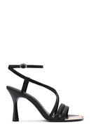 Women's Black Ankle Buckle Thin High Heel Sandals | Derimod