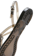 Women's Black Jelly Back Buckle Stoned Sandals | Derimod