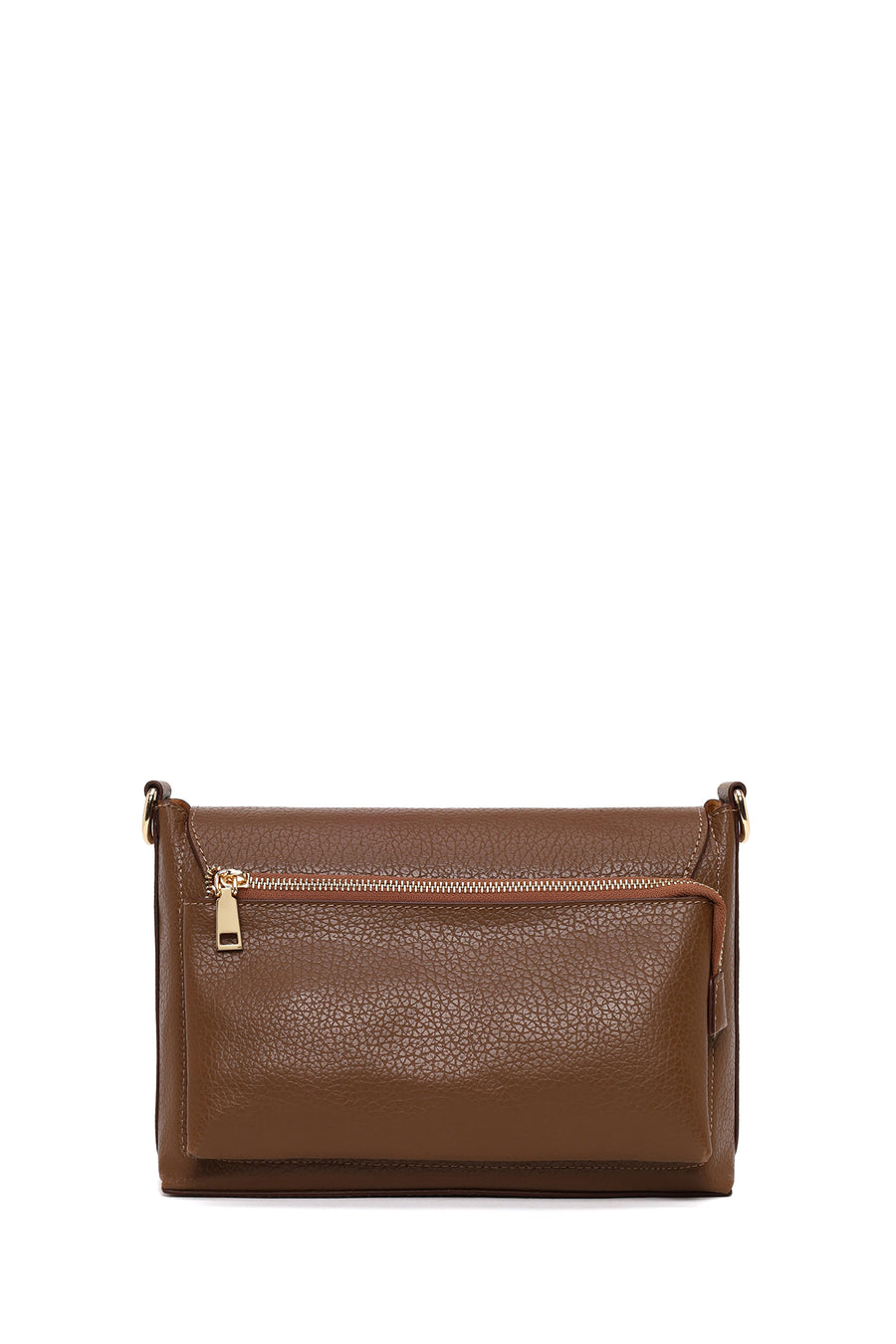 Woman Brown Long Strap Crossbody Bag