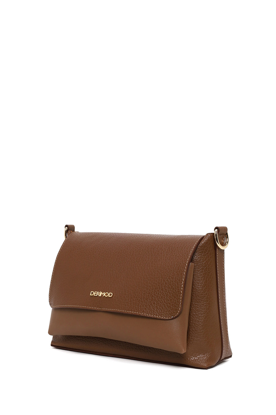 Woman Brown Long Strap Crossbody Bag