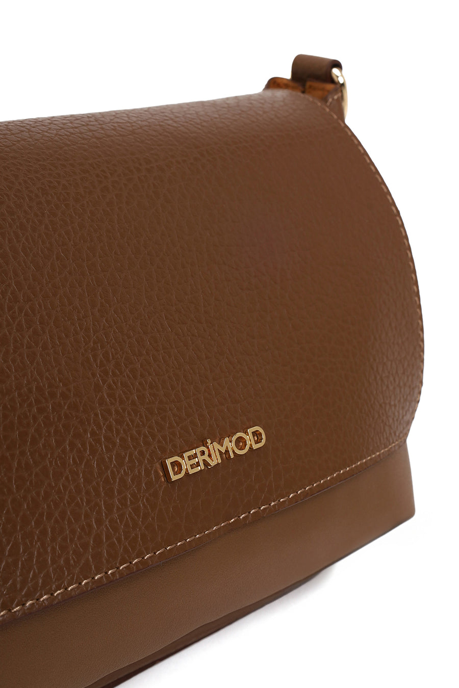 Woman Brown Long Strap Crossbody Bag