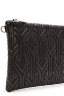 Women's Black Long Chain Strap Quilted Clutch Bag | Derimod