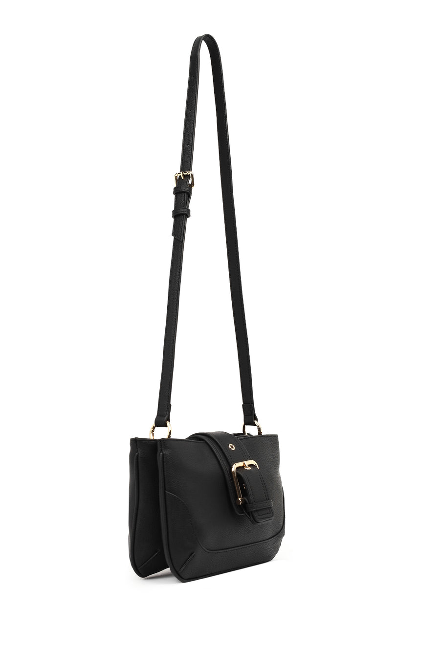 Women's Black Long Strap Crossbody Bag