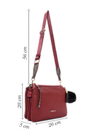 Women's Burgundy Accessory Detailed Crossbody Bag | Derimod