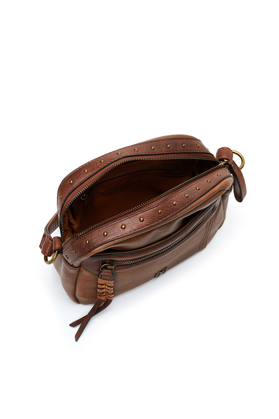 Women's Tan Long Strap Crossbody Bag