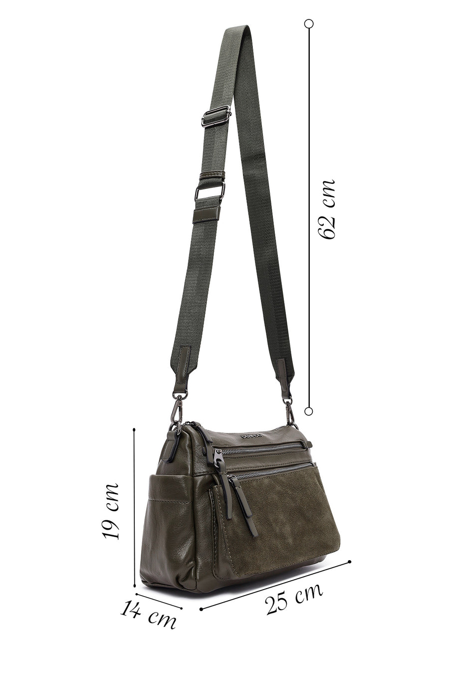Women's Green Long Strapped Crossbody Bag