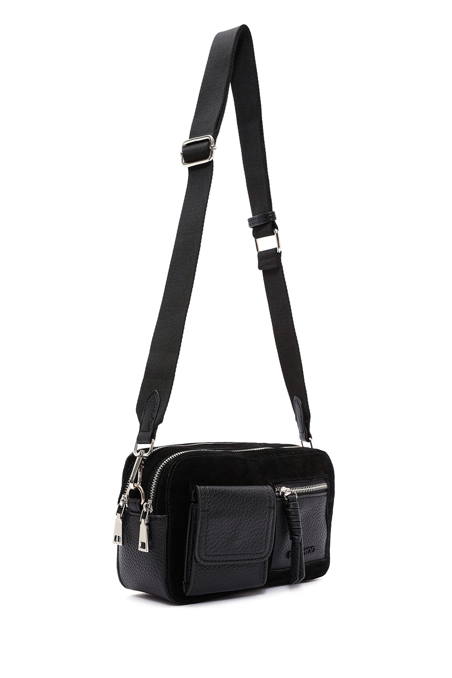 Women's Black Long Strapped Crossbody Bag
