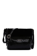 Women's Black Long Strapped Printed Crossbody Bag | Derimod
