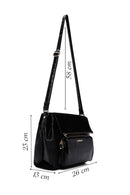 Women's Black Long Strapped Printed Crossbody Bag | Derimod