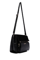 Women's Black Long Strapped Printed Crossbody Bag | Derimod