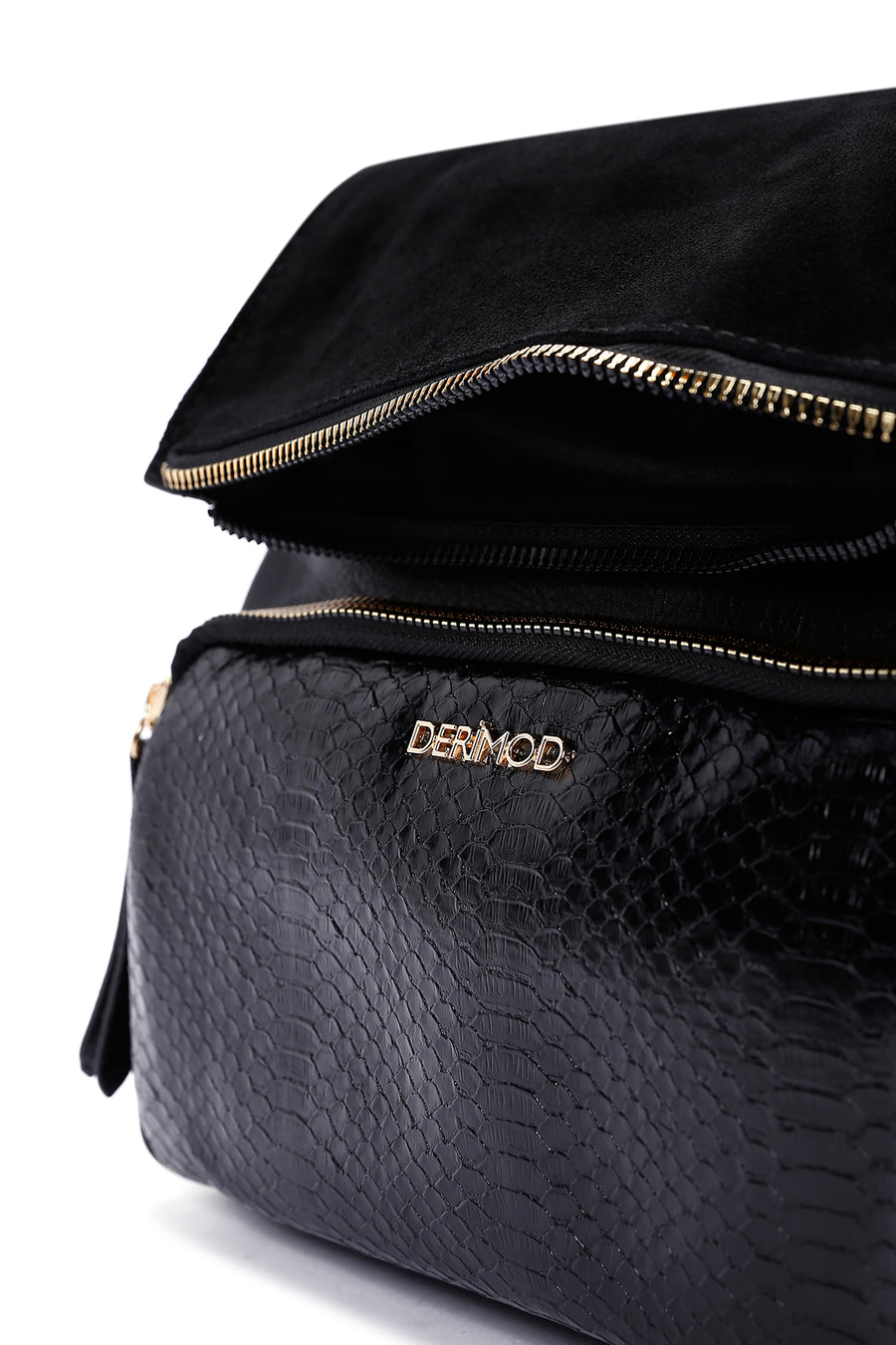 Women's Black Long Strapped Printed Crossbody Bag