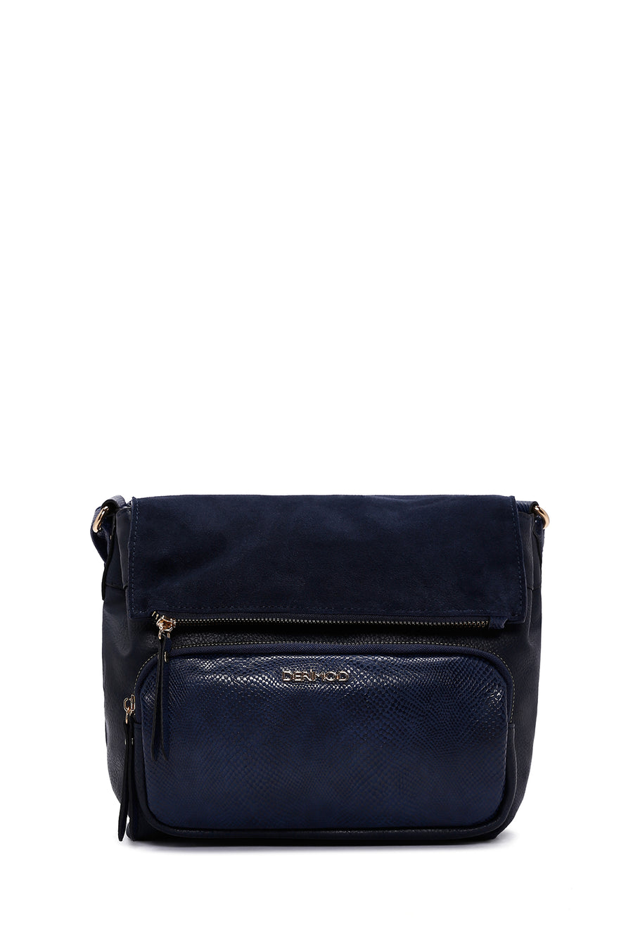 Women's Navy Blue Long Strapped Printed Crossbody Bag