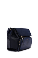 Women's Navy Blue Long Strapped Printed Crossbody Bag | Derimod