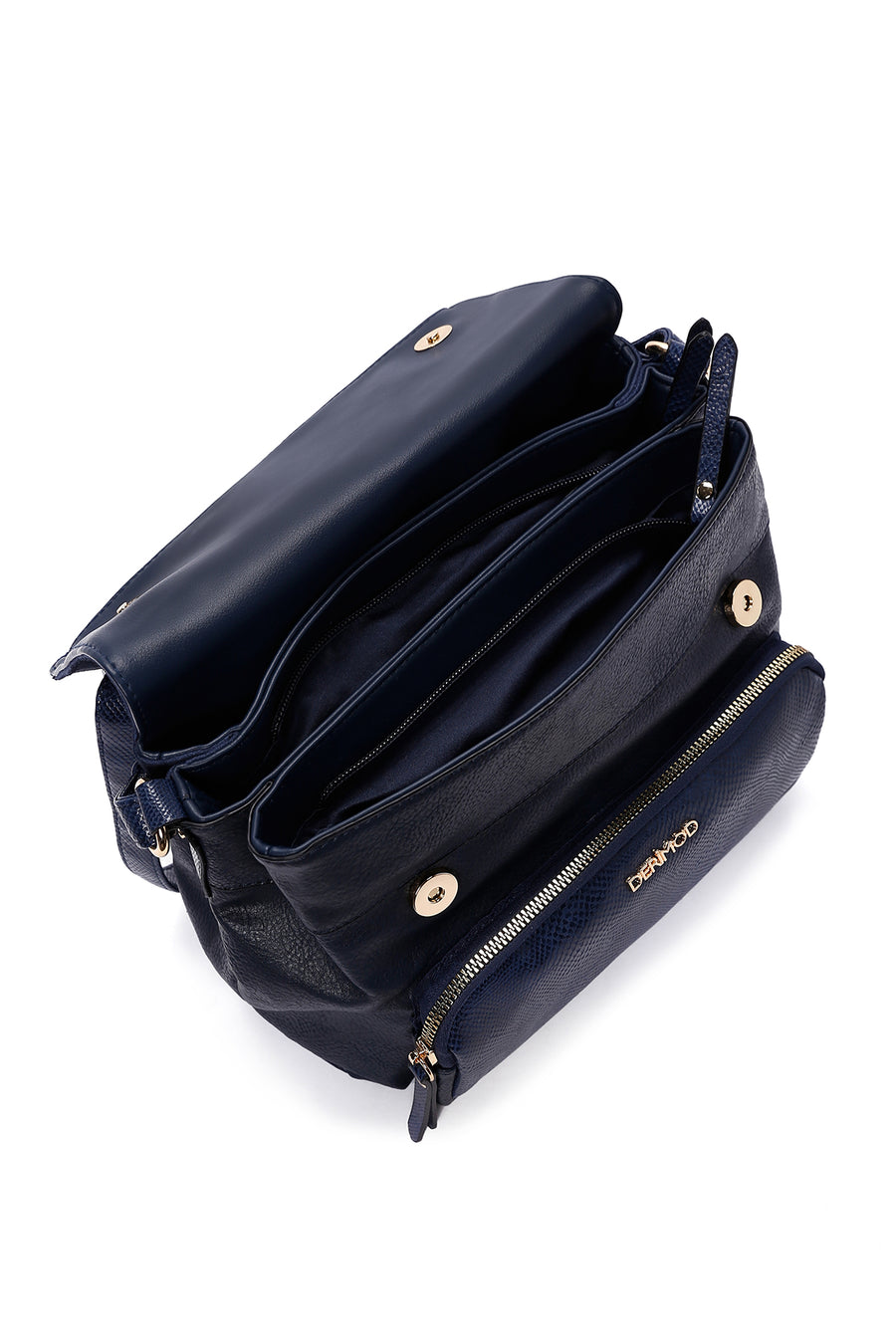 Women's Navy Blue Long Strapped Printed Crossbody Bag