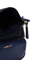 Women's Navy Blue Long Strapped Printed Crossbody Bag | Derimod