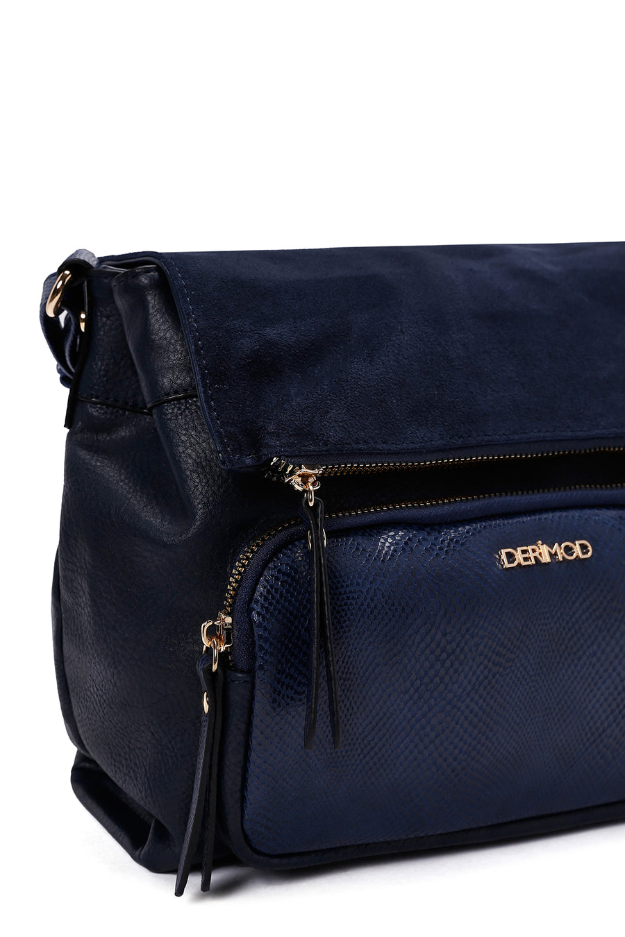 Women's Navy Blue Long Strapped Printed Crossbody Bag