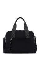 Women's Black Long Strap Fabric Sleeve Bag with Accessory Details | Derimod