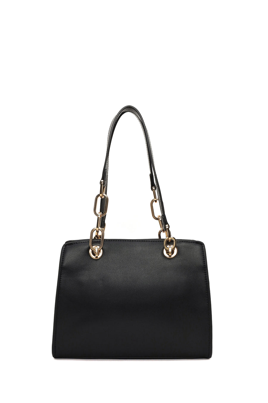 Women's Black Classic Shoulder Bag with Accessories