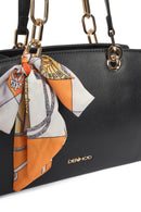 Women's Black Classic Shoulder Bag with Accessories | Derimod