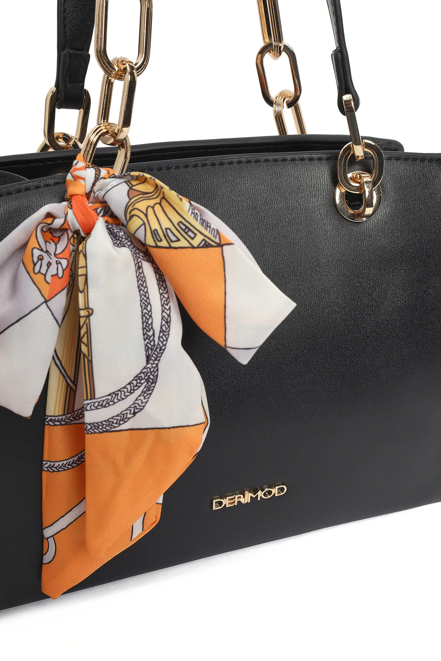 Women's Black Classic Shoulder Bag with Accessories