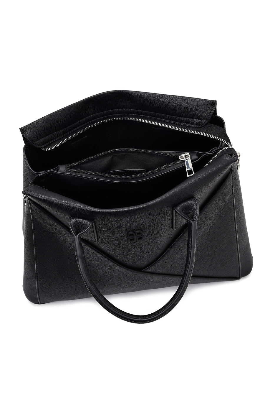 Women's Black Long Strapped Accessorized Shoulder Bag