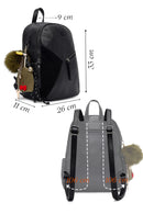 Women's Black Backpack with Accessories | Derimod