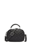 Women's Black Long Strapped Quilted Crossbody Bag | Derimod