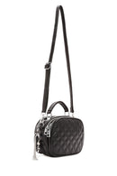 Women's Black Long Strapped Quilted Crossbody Bag | Derimod