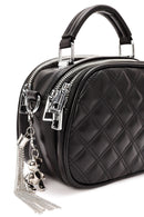 Women's Black Long Strapped Quilted Crossbody Bag | Derimod