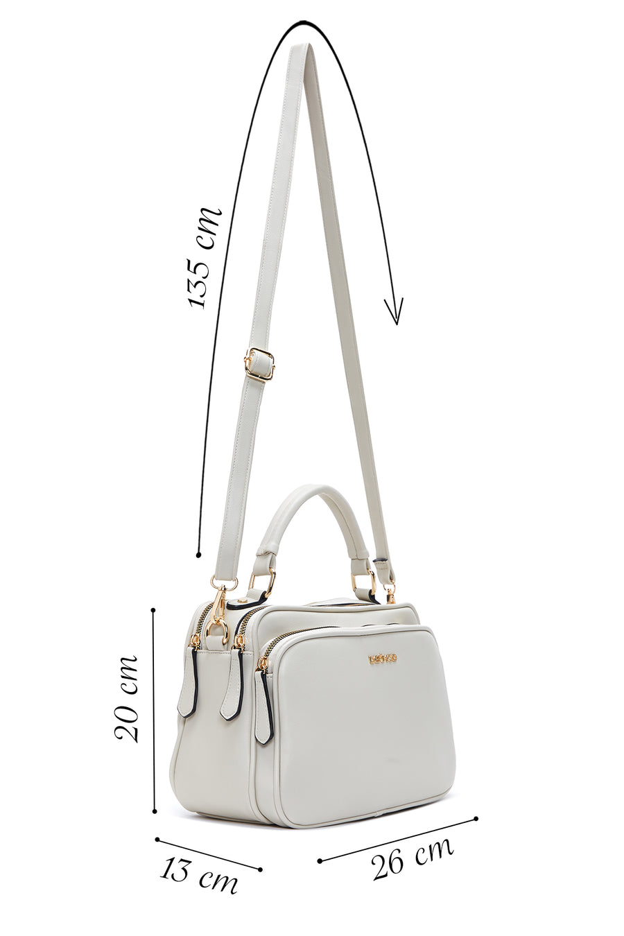 Women's Gray Long Strap Crossbody Bag