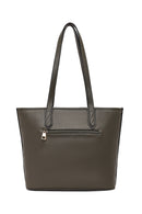 Women's Gray Long Strap Accessorized Woven Shoulder Bag | Derimod