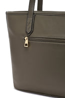 Women's Gray Long Strap Accessorized Woven Shoulder Bag | Derimod