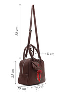 Women's Burgundy Long Strap Charm Handbag | Derimod
