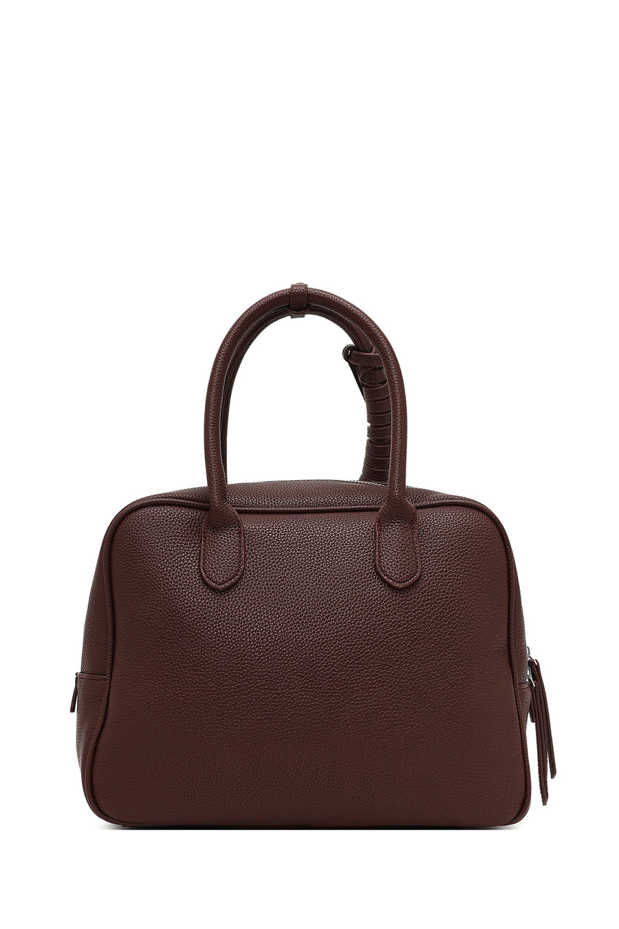 Women's Burgundy Long Strap Charm Handbag